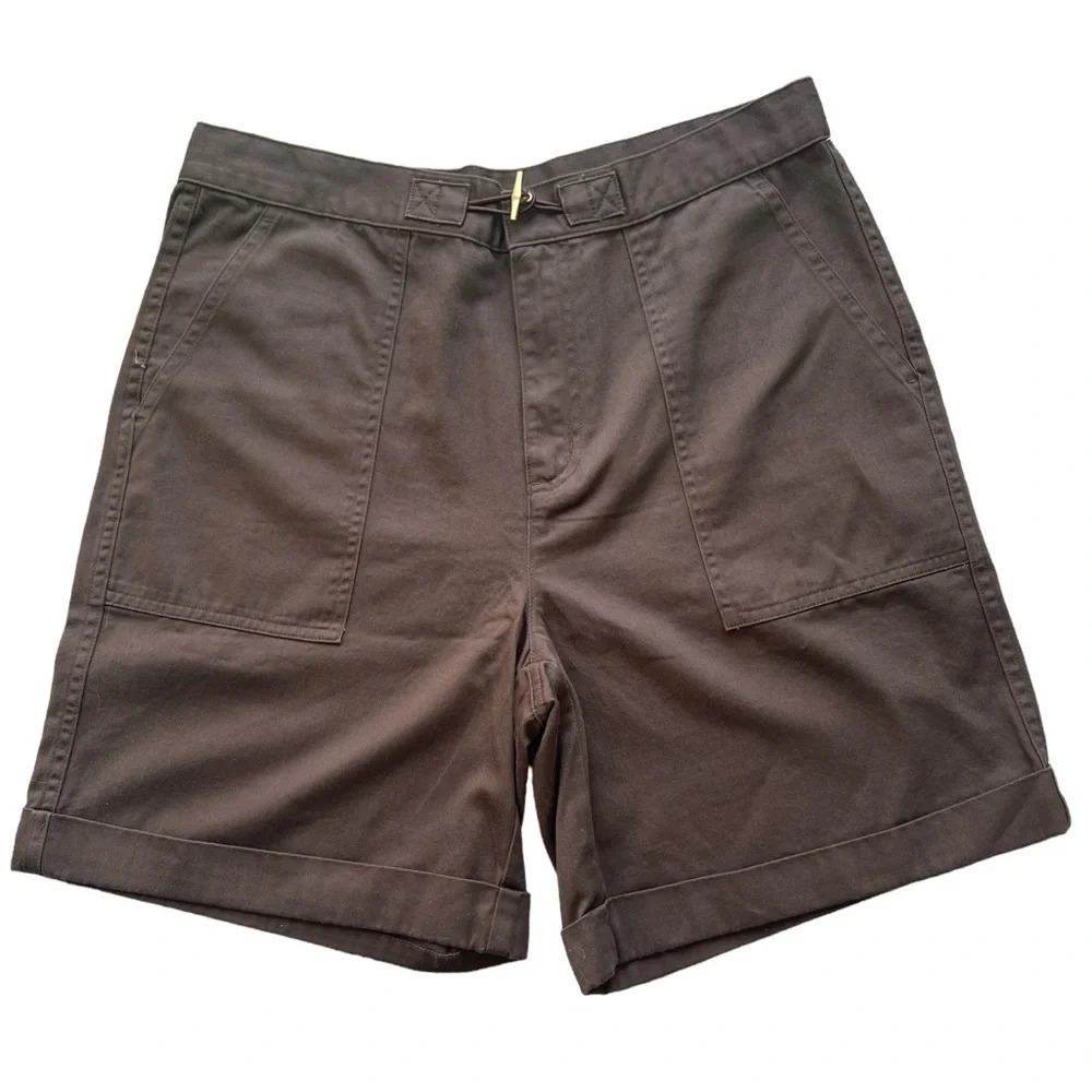 Chaps Shorts Women’s Size 8 Brown Vintage Y2K 2000s Retro High Rise Cotton NWOT